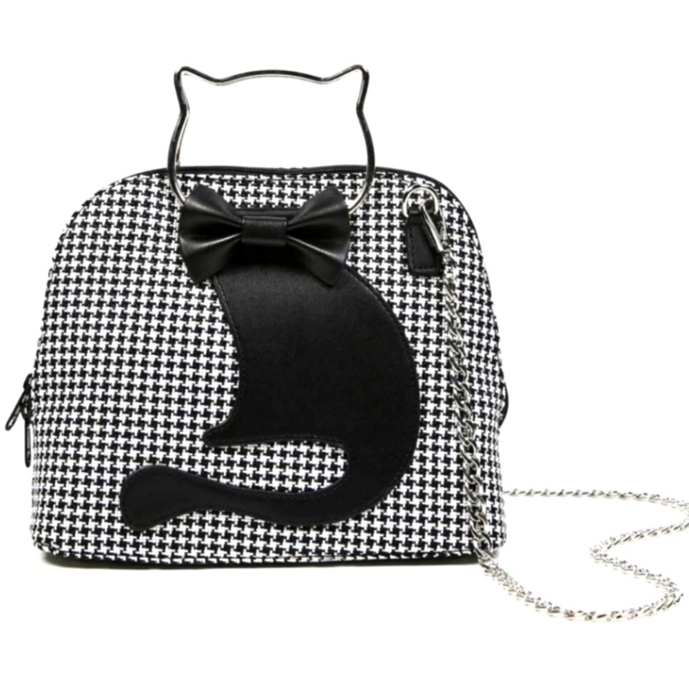 Lost Queen Dixie black cat handbag Nwt Cat handles! Final